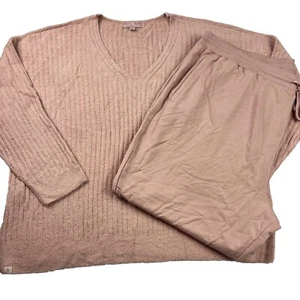 Barefoot Dreams CozyChic Lite Pullover & Lounge Pant Set Pink Plus Size 3X NWT - Picture 1 of 15