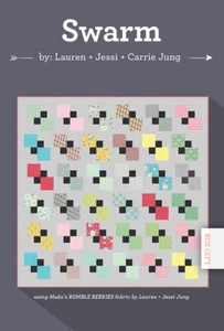 Quilt Pattern SWARM Moda BUMBLE BERRIES Charm Pack Friendly LAUREN JUNG - Picture 1 of 3
