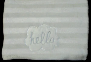 Circo Hello Gray White Stripe Baby Blanket Plush Security Target 28x40 - Picture 1 of 3