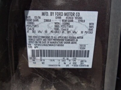 Used A/C Selector Switch fits: 2006 Ford Escape Front main control w/AC from 6/2 - Image 1 of 4