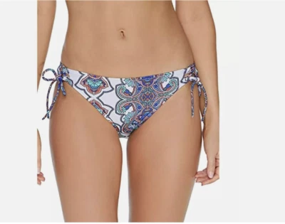 Parte inferior de natación hipster con corbata lateral estampada Raisins Juniors, blanca, talla M Foto 1 de 4