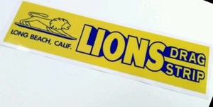 Lions drag strip bumper sticker decal hot rod nostalgia rat rod vintage look 71 - Bild 1 von 1
