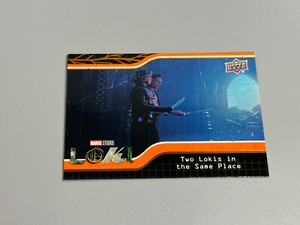 2023 Upper Deck Loki Season 1 Orange Parallel #77 Two Lokis In The Same Place