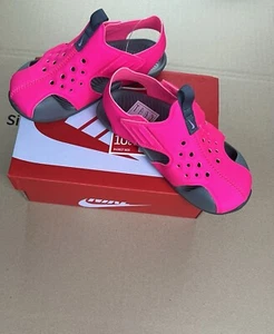 Nike Sunray Protect 2 (TD) Hyper Pink/Fuchsia Glow Girl Sandal Size UK 8.5 - Picture 1 of 1