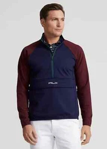 Ralph Lauren RLX Golf 1/2 Zip Pullover Men's SZ L Blue Burgundy Green $168 - Picture 1 of 4