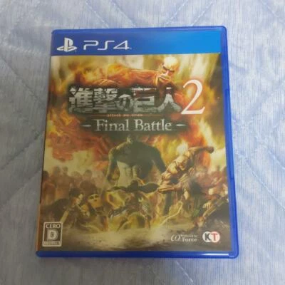 PS4 Attack on Titan 2 Final Battle Shingeki no Kyojin Japan Official Game Used  - Image 1 of 3