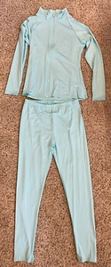 ChicMe Zipper Front Long Sleeve Skinny Track Suit, Blue, Large - Picture 1 of 3