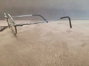 Monturas de gafas ovaladas vintage Jean Paul Gaultier JPG 55-7106 plata cepillada 47 - Imagen 1 de 4