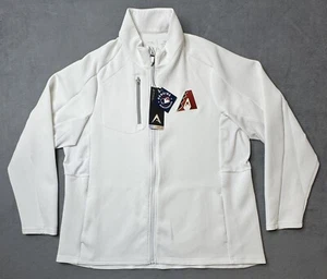 Arizona Diamondbacks Full Zip Women’s Jacket Antigua White Size 2XL *see pics - Picture 1 of 10