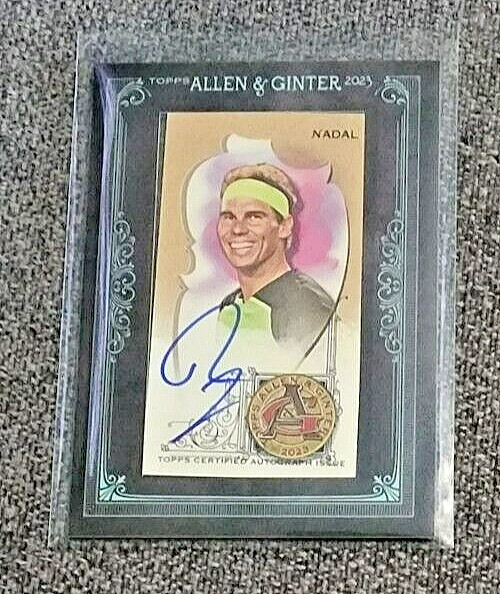 RAFAEL NADAL 2023 Topps Allen & Ginter Mini Black Framed Signature Auto SP #d/25