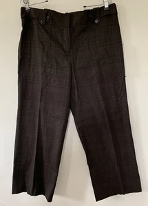 Pantalones para mujer Lindsay marrón a cuadros talla 8 Ann Taylor nuevos con etiquetas $79 - Imagen 1 de 9