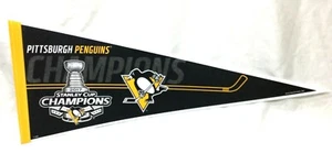 NHL 2017 Stanley Cup Champions Pittsburgh Penguins Pennant Trophy (R) FREESHIP - Picture 1 of 1
