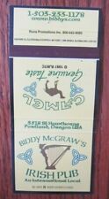 GIRLIE CAMEL CIGARETTES MATCHCOVER: BIDDY McGRAW'S IRISH PUB (PORTLAND OREGON) D