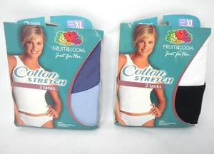 Fruit of the Loom Just for Her Women's Cotton Stretch Solid Tank Top 2pk - Picture 1 of 8