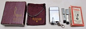 VINTAGE RONSON LIGHTER WITH CASE/BOX/CLEANERS/INSTRUCTIONS - Picture 1 of 8