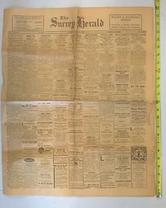 SURREY HERALD Newspaper Lot Of 2 From 1955 Original 20x24 England United Kingdom - Picture 1 of 14