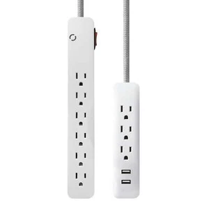 NEW - Honeywell 2-in-1 Pack Surge Protector Power Strip w/ Angled Plug, 3 Foot - Picture 1 of 1
