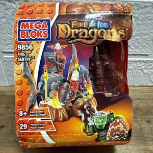 2004 Mega Bloks Fire & Ice Dragons Fire Sentry 9856 New Old Stock - Picture 1 of 12