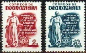 COLOMBIA-1957 – STATUE OF DELGADO– VF** - Foto 1 di 1