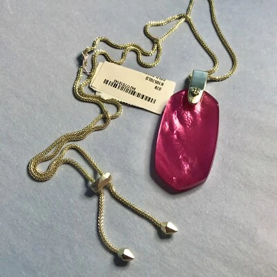 Kendra Scott Aragon Goldtone Berry Illusion 长吊坠可调节  — 第 1/4 张图片