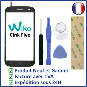 VITRE ECRAN TACTILE DU WIKO CINK FIVE AVEC OUTILS ET ADHÉSIF PRÉCOLLÉ - Photo 1/1