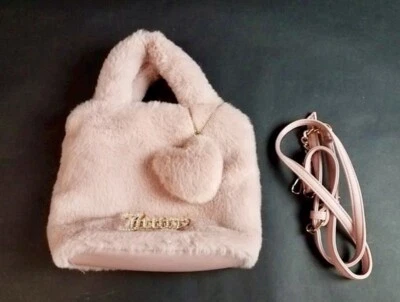 Mini Bolso de Mano Juicy Couture Rosa Rubor Esponjoso, Bolso de Mano, Cartera con Correa Extra Ajustable Foto 1 de 4