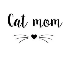 Cat Mom White Vinyl Decal Sticker - Bild 1 von 1