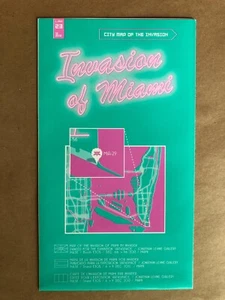 Space Invader Invasion Of Miami Map #23 ART BASEL PRINT New condition - Picture 1 of 9