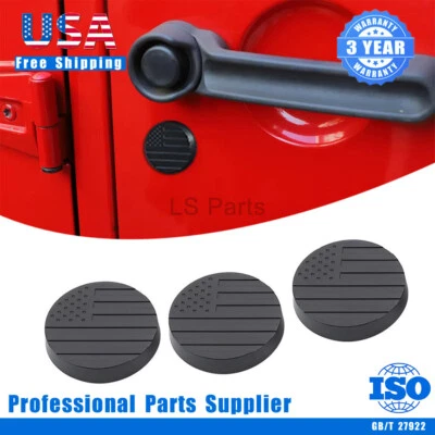 Door Key Hole US Flag Keyhole Cover Cap Trim fit Jeep Wrangler JL JT TJ JK 97+ - Imagem 1 de 4