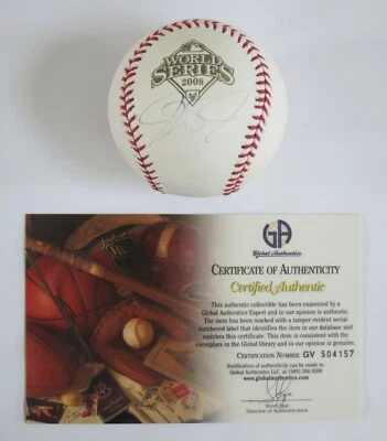 Jayson Werth Autografiado Serie Mundial 2008 Béisbol (Phillies) con Certificado GA Foto 1 de 4