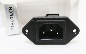 Genuine Furutech AC IEC Inlet FI-09(R) Rhodium Plated Power Socket plug *1 - Picture 1 of 3