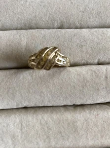 QVC 9 kt Gelbgold gelber Saphir Love Knott Ring - Größe L - Bild 1 von 7