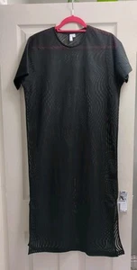 Other Stories black mesh/sheer midi dress/beach cover up Size 10/12 - Picture 1 of 8