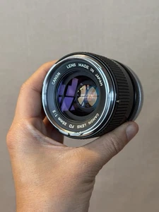 Vintage Canon FD 35mm f/2 MF Objektiv Weitwinkel Chrom Nase konkav Made in Japan - Bild 1 von 19