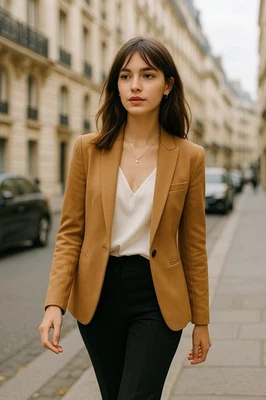 J Crew Blazer Womens 10 Camel Parke Single Button Preppy Academia Career - Image 1 of 4