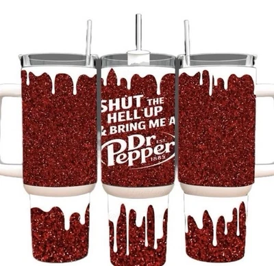 40oz Stainless Steel Tumbler -Dr. Pepper-Dr.Pepper Lovers~Soda~Gift Funny - Image 1 of 4