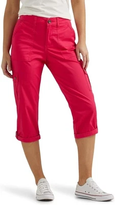 Lee Ultra Lux Comfort Flex-to-Go Calce Relajado Mujer Carga Capri Magenta 12M Nuevo con Etiquetas Foto 1 de 4