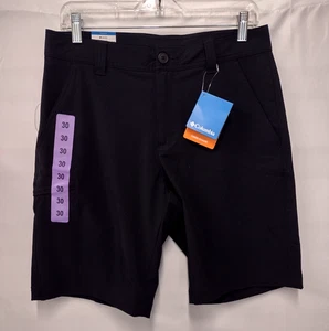 Columbia Hiking Mens  Omni-Shade Shorts 50 UPF Sun Protection SIZE 30 BLACK - Picture 1 of 6