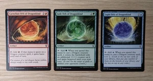 MTG Magic Carnelian Jade Lapis Orb of Dragonkind Set of 3 Commander CLB - Picture 1 of 1