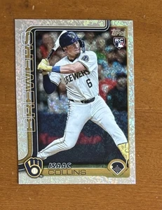 2025 Topps Issac Collins Rookie RC SP Sand Glitter Foil Parallel #657 Brewers - Bild 1 von 2