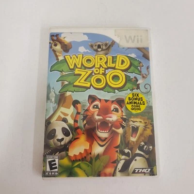 World of Zoo Nintendo Wii 2009 NO Manual Video Game Tested THQ - Image 1 of 3