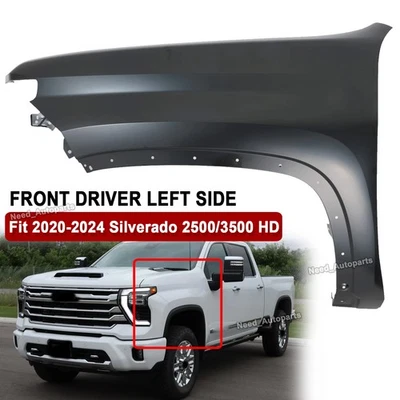 Front Driver Side Fender For 2020-2024 Chevy Chevrolet Silverado 2500/3500 HD - Image 1 of 4