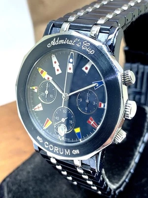 Corum Admiral's Cup Reloj Hombre Cuarzo Suizo Cronógrafo Esfera Azul Acero 37.5mm Foto 1 de 4