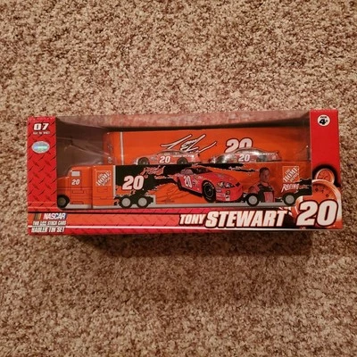 Tony Stewart #20 NASCAR Hauler Tin Set 1:64 scale Winners Circle #64633 LN New! - Image 1 of 4