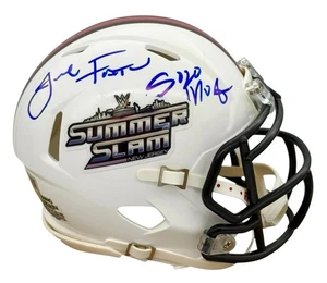 JACOB FATU SOLO SIKOA SIGNED SUMMER SLAM 2025 MINI HELMET CAGE FANATICS COA - Picture 1 of 3