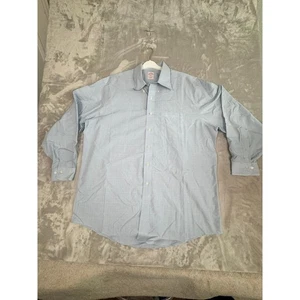 Brooks Brother Mens Blue Plaid Dress Shirt Button Down Long Sleeve Classic Fit - Picture 1 of 7
