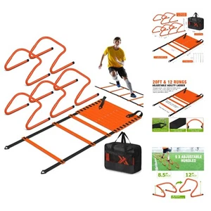 Speed and Agility Training Equipment: 5 Adjustable Agility Hurdles. 20ft Agil... - Picture 1 of 7