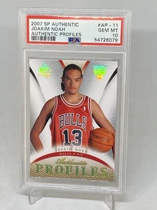 2007 SP Authentic Joakim Noah Authentic Profiles RC ROOKIE PSA 10 POP 3 RARE - Picture 1 of 6