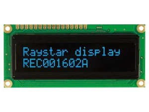REC001602ABPP5N00100 Display: OLED alphanumerisch 16x2 Abm: 80x36x10mm blau PIN: - Bild 1 von 1