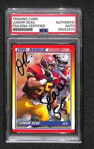 Junior "JR" Seau 1990 Score #302 Signed Autographed AUTO Rookie Card PSA HOF RC - Picture 1 of 2